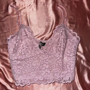 Express Pink Lace Tank